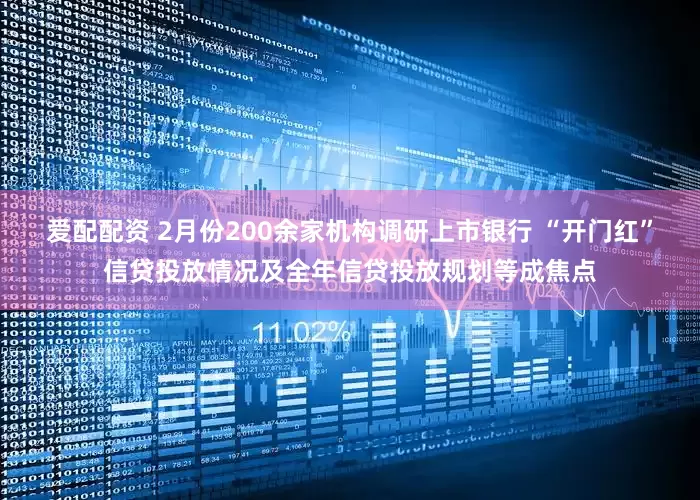 爱配配资 2月份200余家机构调研上市银行 “开门红”信贷投放情况及全年信贷投放规划等成焦点
