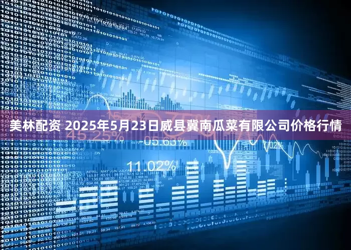 美林配资 2025年5月23日威县冀南瓜菜有限公司价格行情